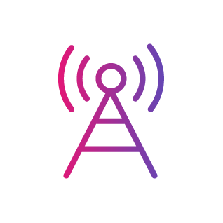 Telecoms icon - phone tower